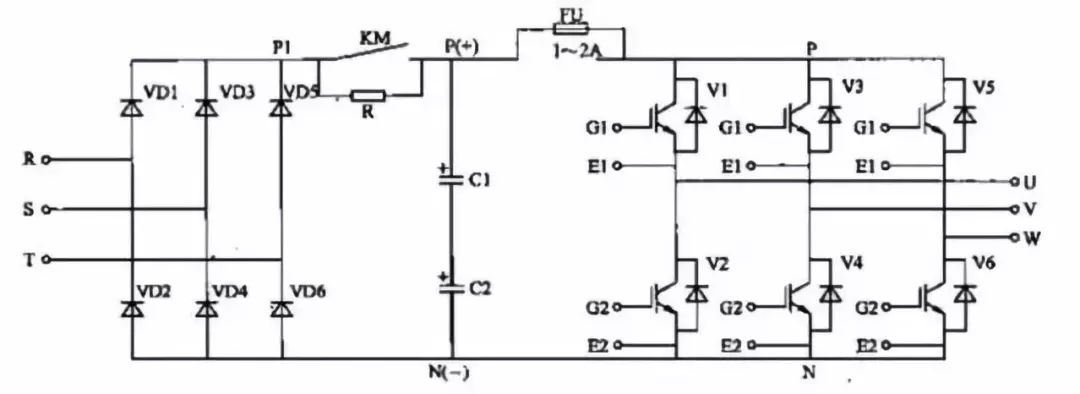 变频器驱动线路的工作原理和常见故障分析(图7)